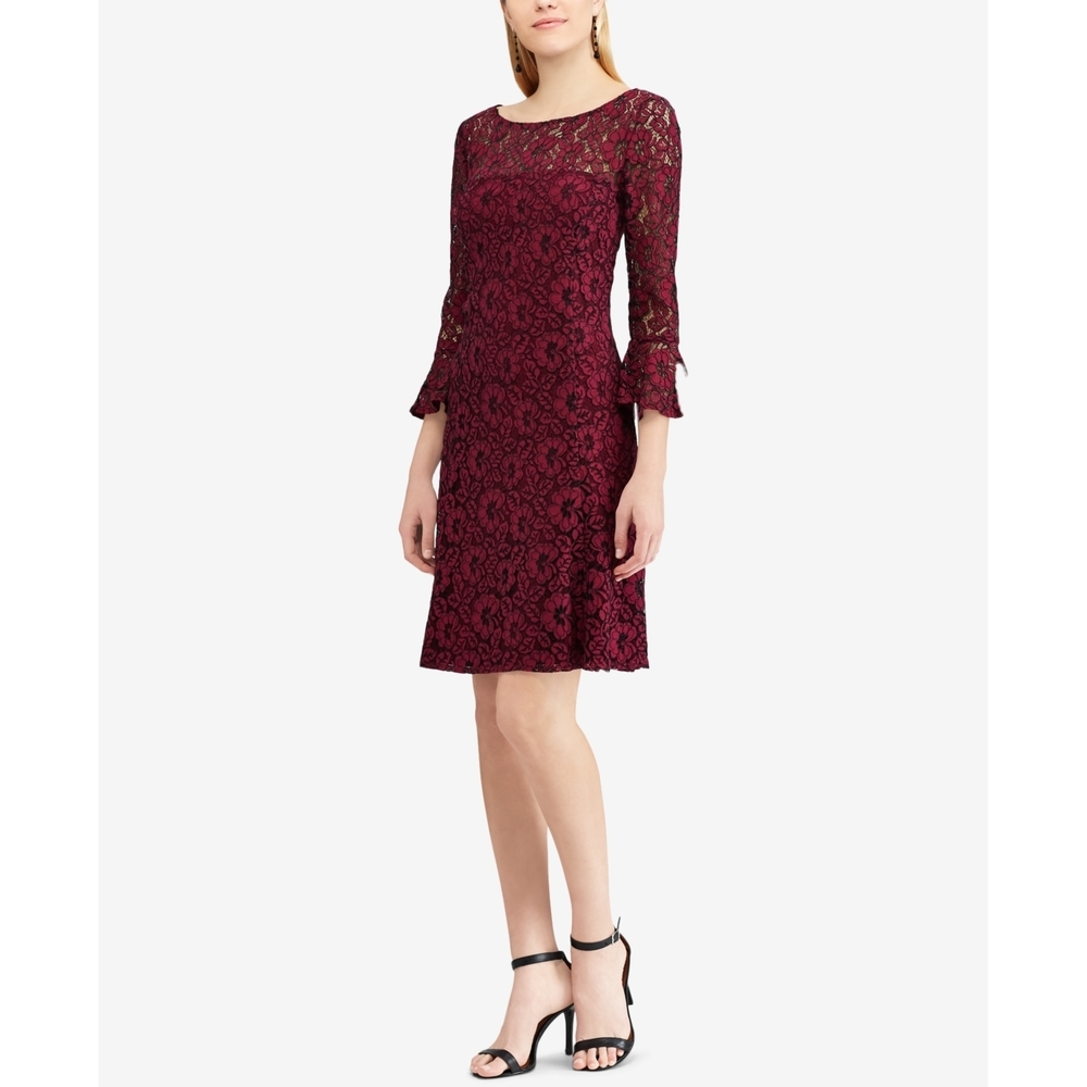 American Living Womens Ruffled Lace Dress-2